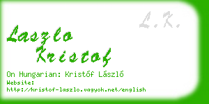 laszlo kristof business card